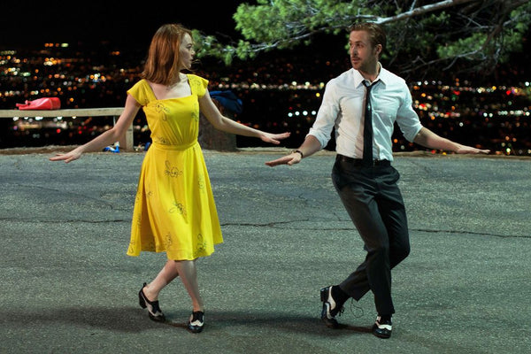 La La Land Emma Stone Short Yellow Dress Chiffon Cocktail Prom Dress