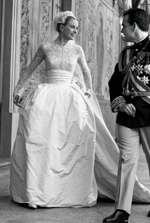 Lace Grace Kelly Wedding Dress Bridal Gown