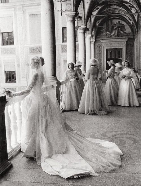 Lace Grace Kelly Wedding Dress Bridal Gown