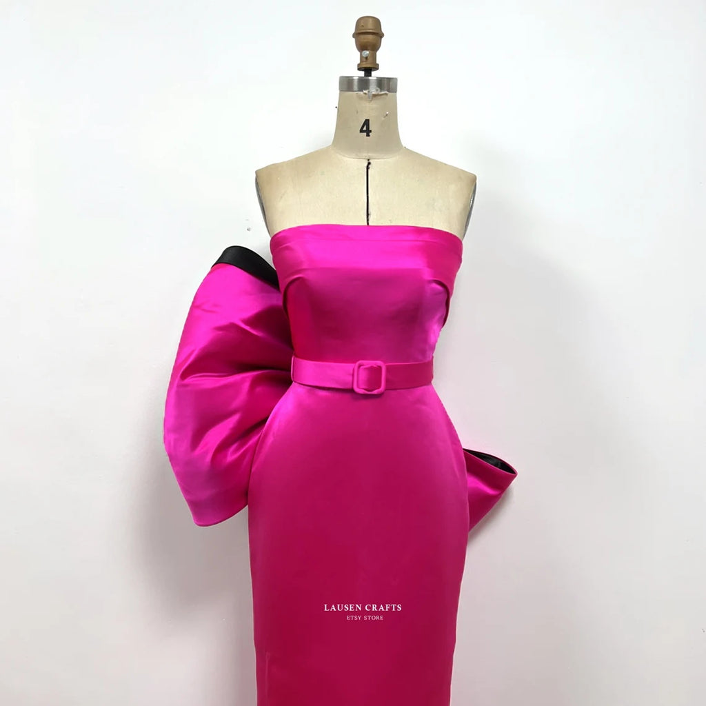 pink marilyn dress Miss Circle Women Satin Crystal Embellished High Slit Gown Whether at a red carpet event or a lavish soire Marilyn Pink Dress Hoprom