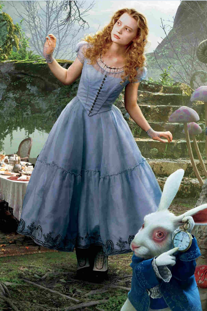 Mia Wasikowska as Alice Blue Dress Blue Prom Formal Hoprom Mia Wasikowska as Alice Blue Dress Blue Prom Formal Hoprom