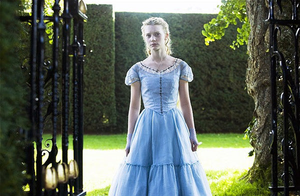 Mia Wasikowska as Alice Blue Dress Blue Prom Formal