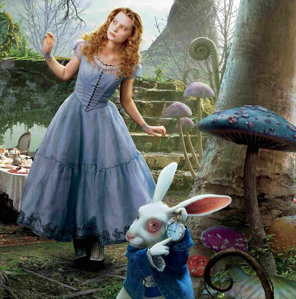 Mia Wasikowska as Alice Blue Dress Blue Prom Formal Hoprom Mia Wasikowska as Alice Blue Dress Blue Prom Formal Hoprom