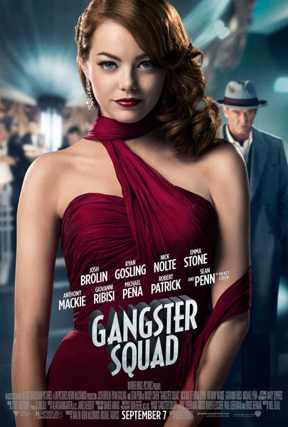 Open Back Emma Stone Dress Movie 007 Gangster Squad Red Dress