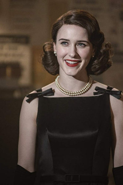Rachel Brosnahan Black Dress in The Marvelous Mrs. Maisel Black Formal Evening Dress