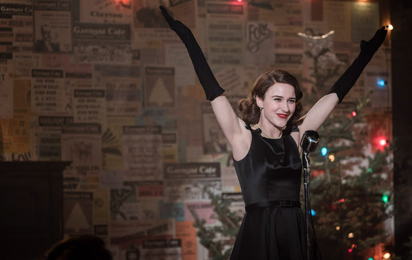 Rachel Brosnahan Black Dress in The Marvelous Mrs. Maisel Black Formal Evening Dress