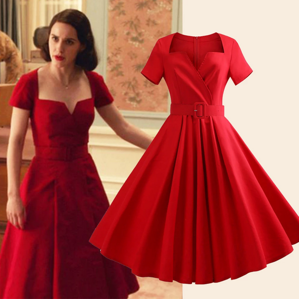 Rachel Brosnahan Red Short Dress The Marvelous Mrs. Maisel Red Short Prom Dress