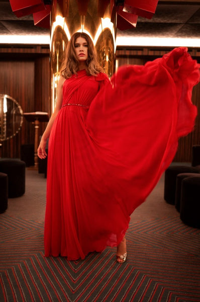 Red Jenny Packham Dress Eunice Grayson Prom Dress