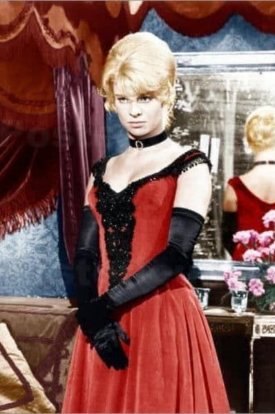 Red Julie Christie Vintage Dress Doctor Zhivago Formal Prom Dress with Gloves