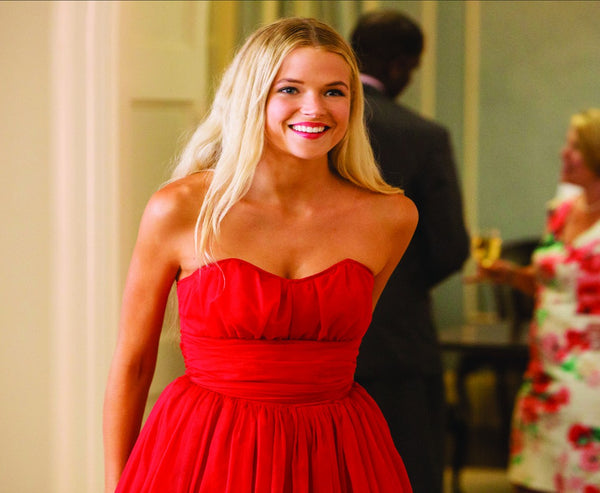 Red Strapless Gabriella Wilde Jade Dress Movie Endless Love A Line Red Dress