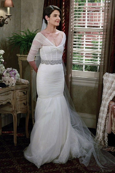 Robin Scherbatsky Dress Off Shoulder Mermaid Wedding Dress in How I Met Your Mother