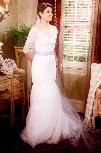 Robin Scherbatsky Dress Off Shoulder Mermaid Wedding Dress in How I Met Your Mother