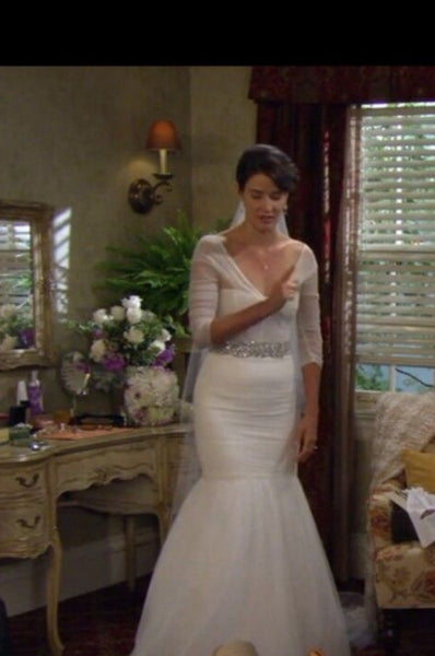 Robin Scherbatsky Dress Off Shoulder Mermaid Wedding Dress in How I Met Your Mother