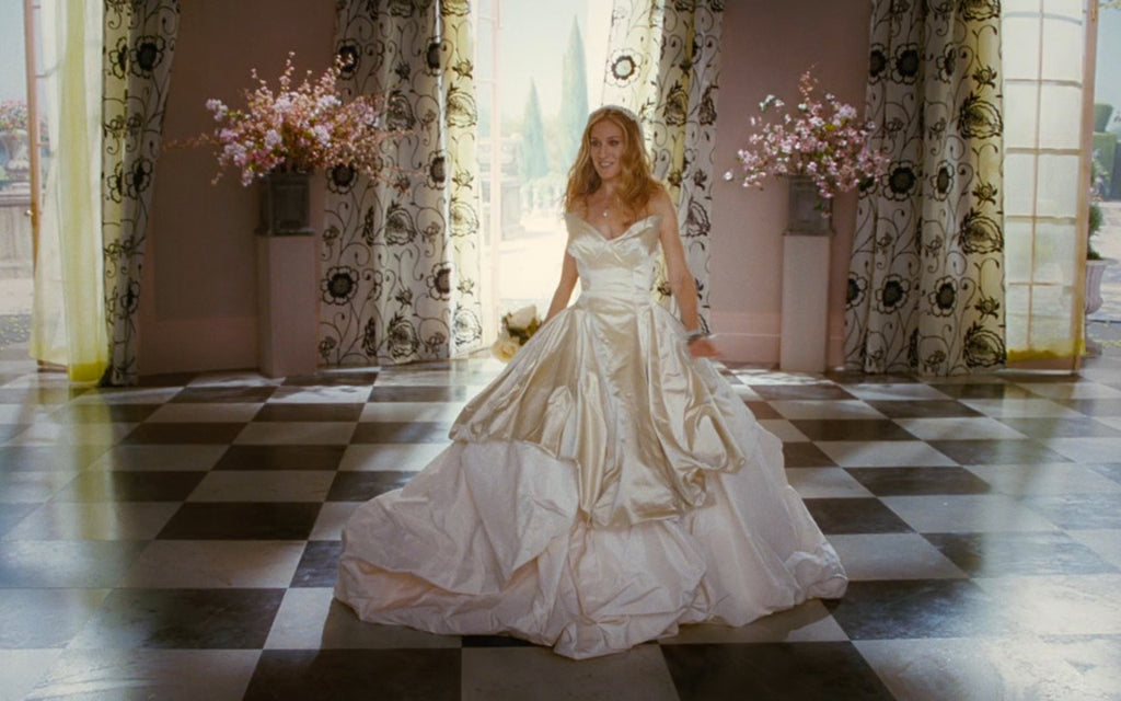 sex in the city wedding dress designer gina | wedding fashion stylist | Ranking all the Sex and The City wedding dresses: Part 2! 6. Christian Dior, need I say more?! Another movie montage dress, and I always
