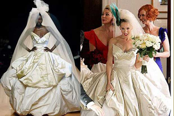 Sarah Jessica Parker as Carrie Bradshaw Wedding Dress Bridal Dress in Sex and the City