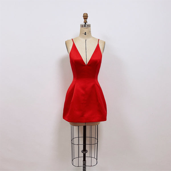 Selena Gomez Fit and Flare Little Red Dress Party Homecoming Dress