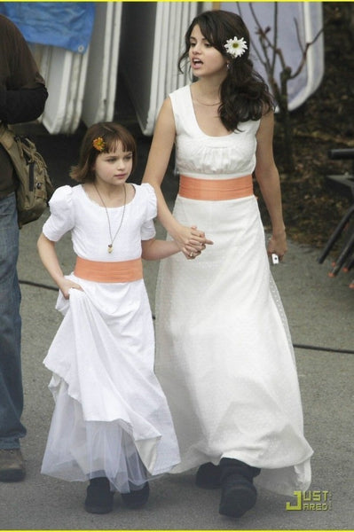 Selena Gomez White Dress Prom Formal Dress