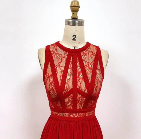 Taylor Swift Red Dress Chiffon Prom Dress Formal Gown