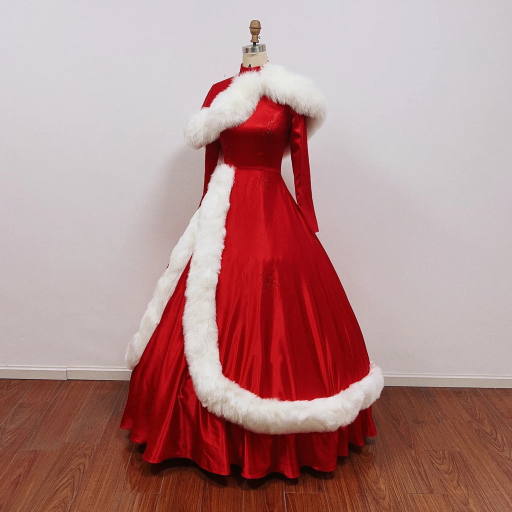 white dresses for christmas Vera Ellen as Judy Haynes Red Dress White Christmas Costume – Hoprom