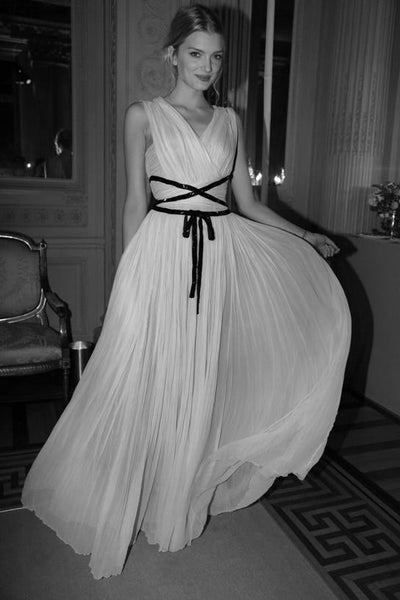 White Lily Donaldson Dress Chiffon Prom Dress