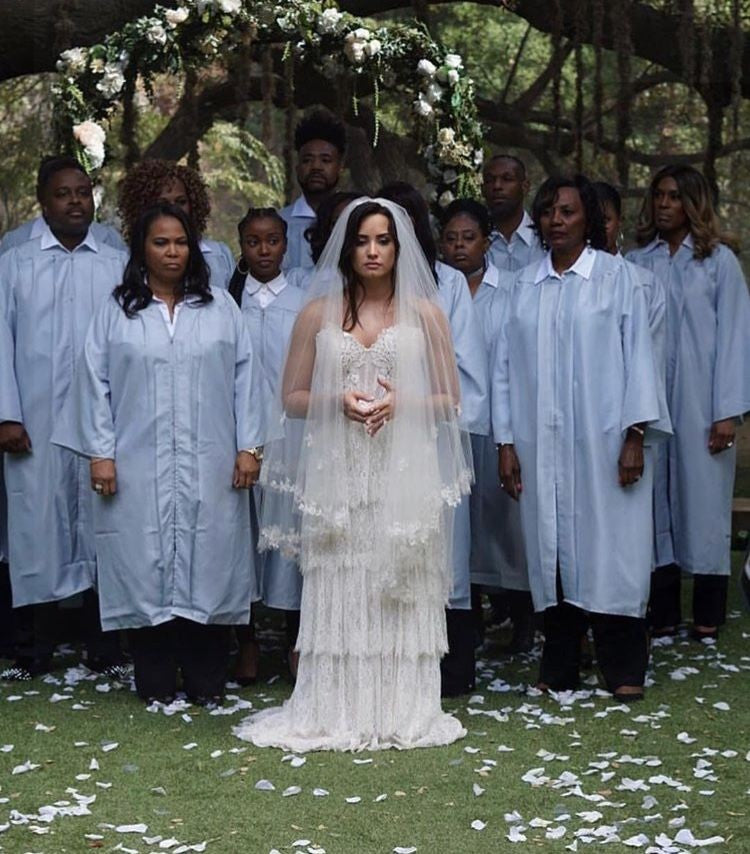 White Demi Lovato Bridal Gown Lace Wedding Strapless Layered Celebrity Hoprom White Demi Lovato Bridal Gown Lace Wedding Strapless Layered Celebrity Hoprom