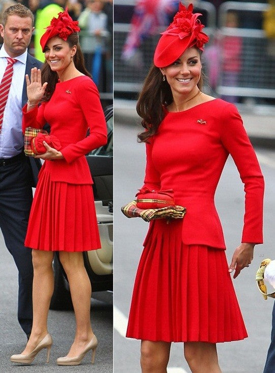 Red Princess Kate Middleton Corset Cocktail Dress Peplum Prom Celebrit Hoprom Red Princess Kate Middleton Corset Cocktail Dress Peplum Prom Celebrit Hoprom