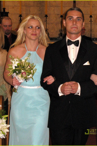 Blue Britney Spears Mint Halter Gown Bridesmaid Wedding Dress Hottest Celebrity Dress For Sale Online