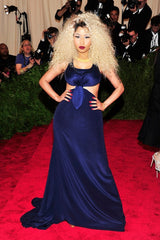 Royal Blue Nicki Minaj Cutout Dress Knot Prom Celebrity Evening Gown D –  Hoprom
