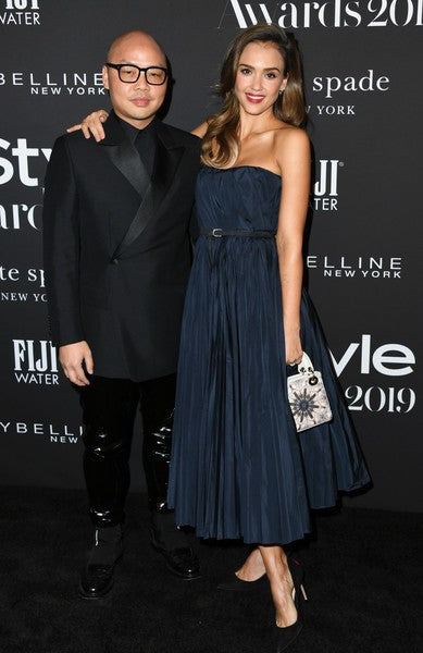 instyle prom dresses Kylie Jenner Beaded Champagne Two-piece Prom Dress