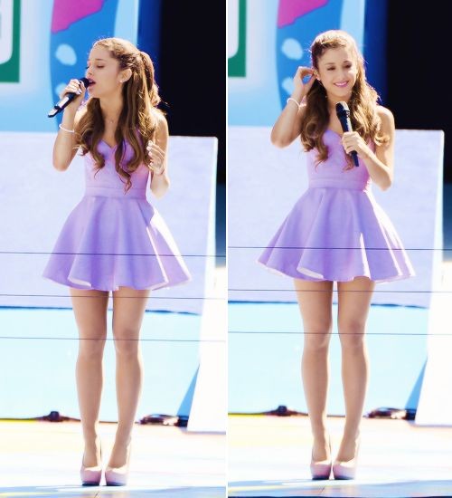 Lavender Ariana Grande Short Dress Fit Flare Prom Celebrity Evening Party Dress Online