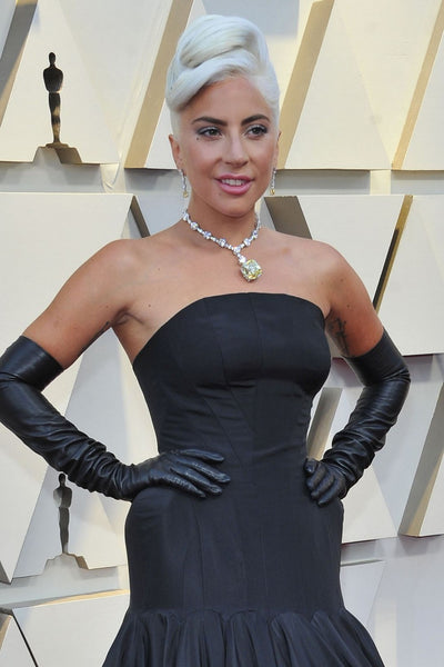 Black Lady Gaga Mermaid Dress Strapless Prom Celebrity Gowns Red Carpet Dress Oscars