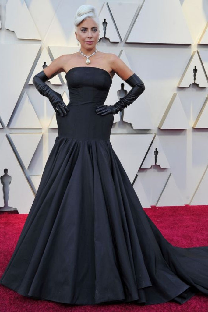 lady gaga mermaid dress Lady Gaga Switches Up Her Signature Hair for an Unexpectedly Sleek Style