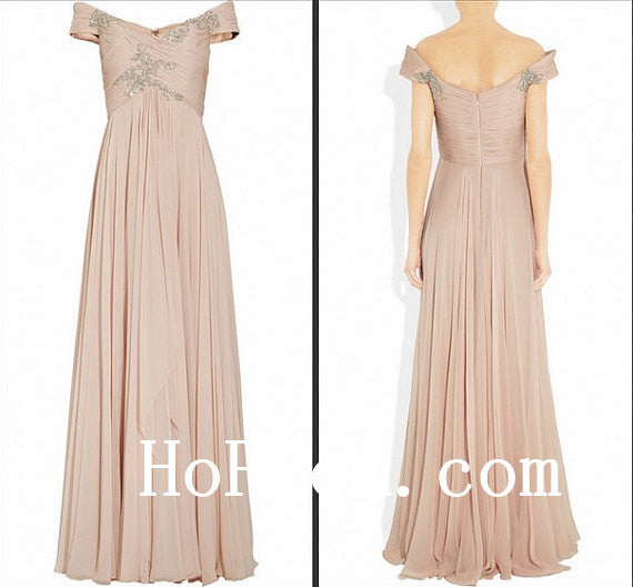 Handmade Prom Dress,Off Shoulder Prom Dresses,Evening Dress