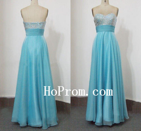 Blue Sparkling Prom Dresses,Simple Prom Dress,Evening Dress
