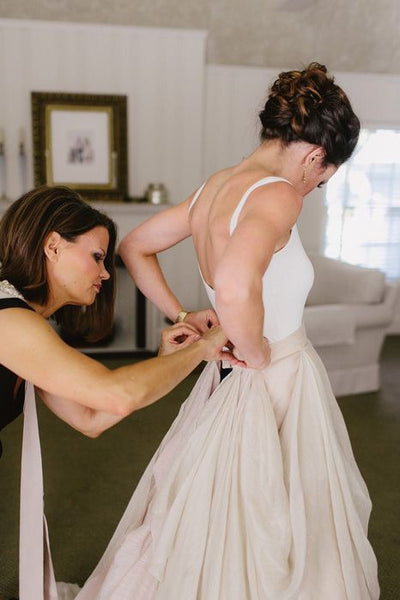 Two Pieces Modern Wedding Bridal Dress