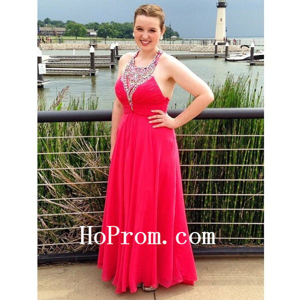 Long Red Prom Dresses,Halter Prom Dress,Evening Dresses