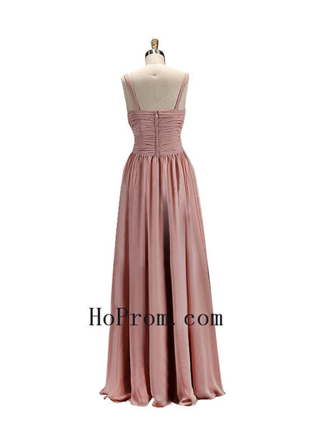 Straps V-Neck Prom Dresses,Long Prom Dress,Evening Dress