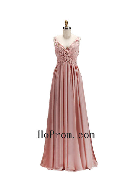 Straps V-Neck Prom Dresses,Long Prom Dress,Evening Dress