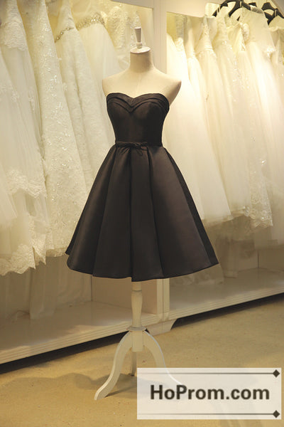 Black Sweetheart Knee Length Prom Dresses Homecoming Dresses
