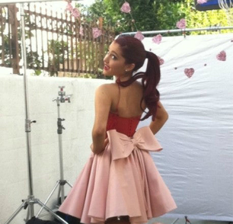 Red Pink Ariana Grande Cute Short A-Line Dress Spaghetti Straps Prom Celebrity Evening Party Cocktail dress