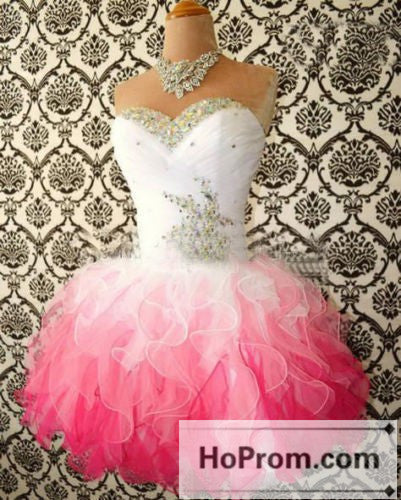 Sweetheart A-Line Tulle Short Prom Dresses Homecoming Dresses