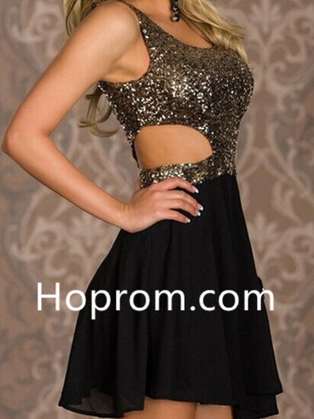 Sequin Chiffon Short Homecoming Dresses
