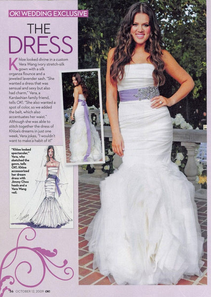 White Purple Khloe Kardashian Mermaid Strapless Sequins Wedding Dress Celebrity Bridal Dress For Sale Online