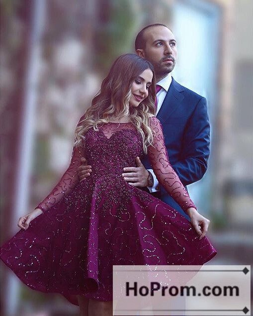 Long Sleeve Beadings Sequins Short Prom Dresses Homecoming Dresses Hoprom Long Sleeve Beadings Sequins Short Prom Dresses Homecoming Dresses Hoprom