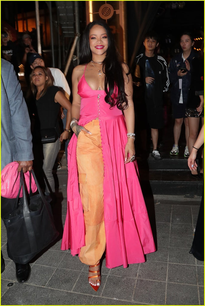 celebrity pink maxi dress Celebrity Hot Pink Outfit Ruffled Hot-pink Chiffon Celebrity Cute Long Dress Xdressy