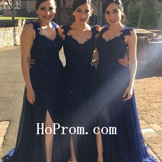 Beading Straps Prom Dresses,Slit Prom Dress,Evening Dress