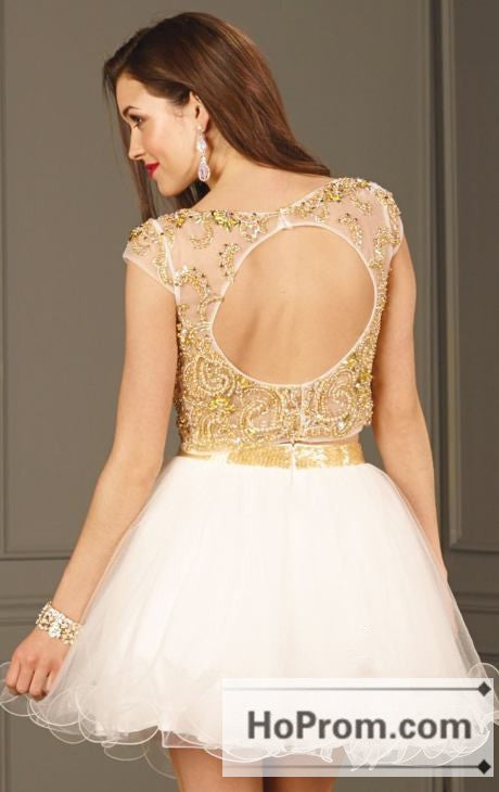 Crystals Two Piece Short White Prom Dresses Homecoming Dresses Hoprom Crystals Two Piece Short White Prom Dresses Homecoming Dresses Hoprom