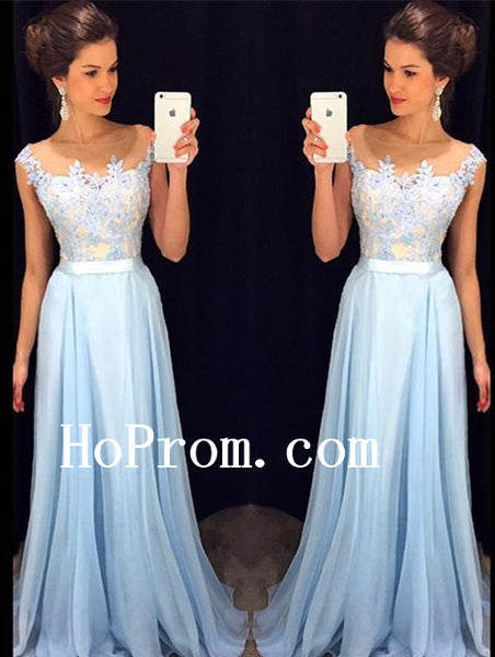 A-Line Prom Dresses,Applique Prom Dress,Beading Evening Dress