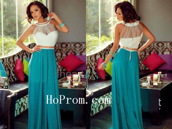 White Tulle Dresses,Green Chiffon Prom Dress,Evening Dress