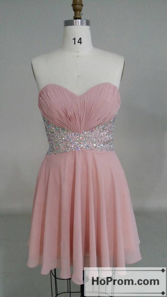 Sweetheart A-Line Pink Mini Prom Dresses Homecoming Dresses